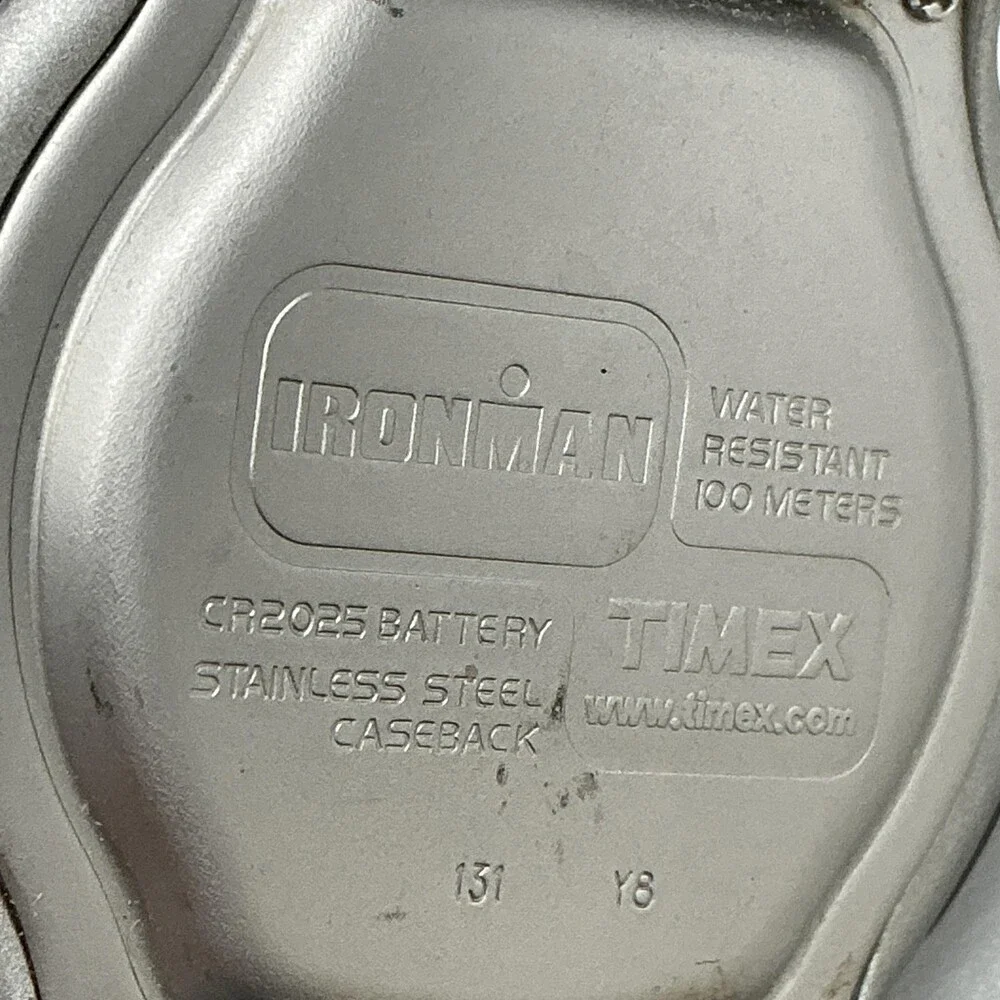 Timex Ironman Triathlon 100 Lap Mens Watch 46mm Gray Digital Black New Battery